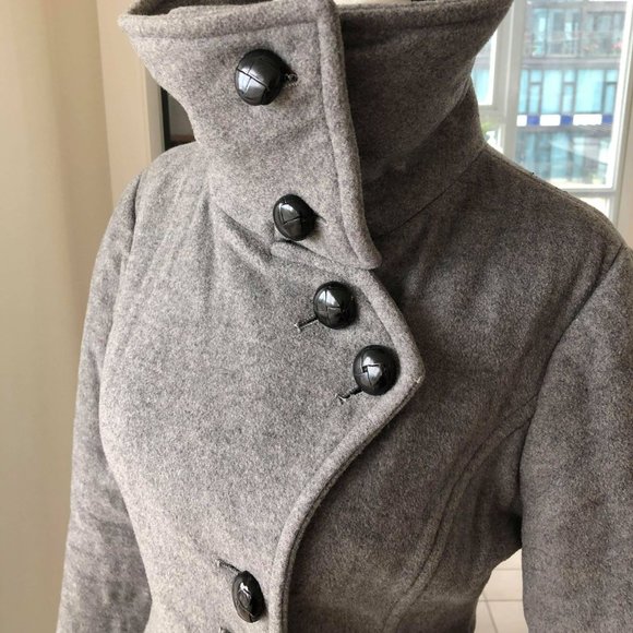 ✨ SOIA & KYO High-collared Wool Coat - XS - Picture 3 of 5